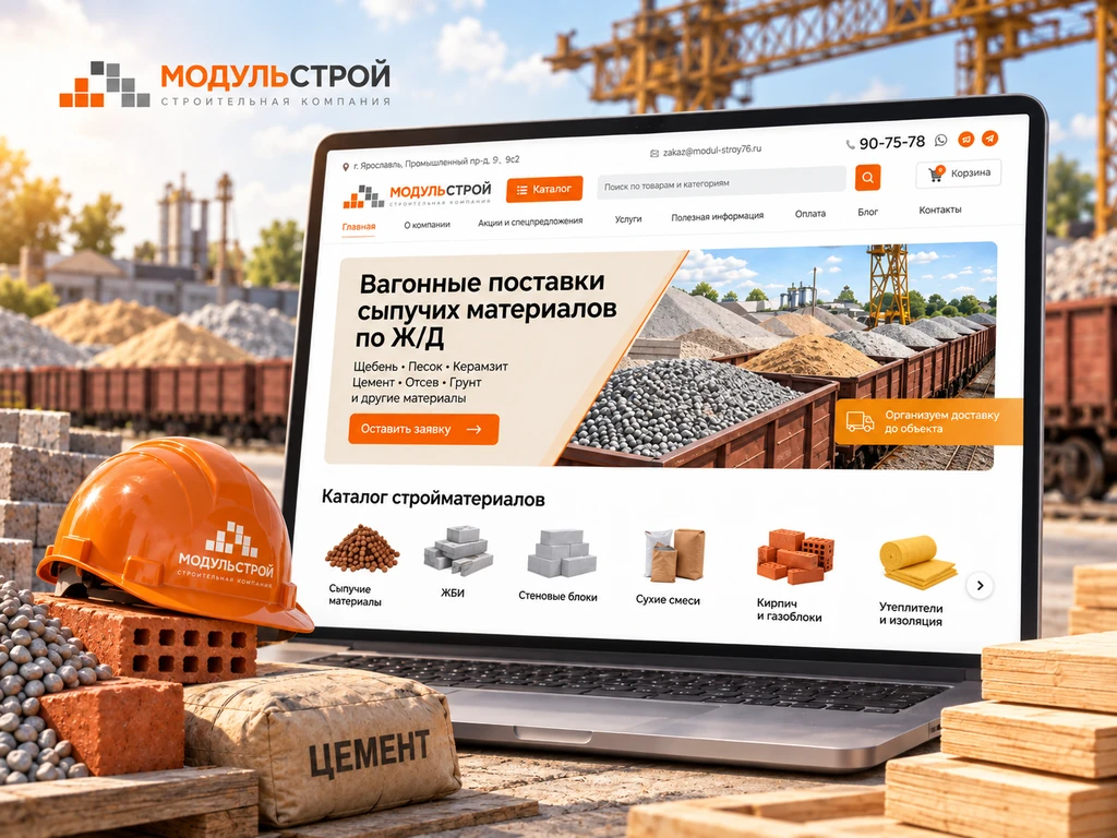 Интернет-магазин строительной компании «МодульСтрой»